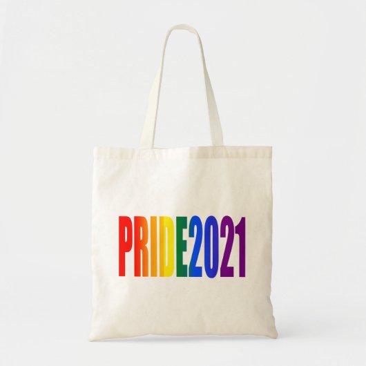 LGBTレインボー国旗の色LGBTQゲイプライド2021 トートバッグ (正面)