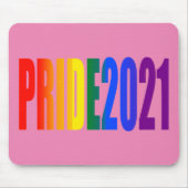 LGBTレインボー国旗の色LGBTQゲイプライド2021 マウスパッド (正面)