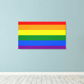 LGBTレインボー国旗 キャンバスプリント (インサイチュ (ウッドフロア))