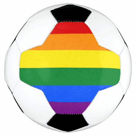 LGBTレインボー国旗 サッカーボール (正面)