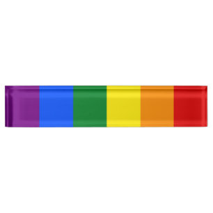 LGBTレインボー国旗 デスクネームプレート