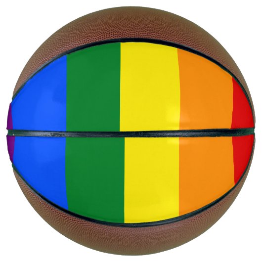 LGBTレインボー国旗 バスケットボール (正面)