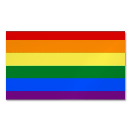 LGBTレインボー国旗 マグネット名刺 (正面)