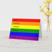 LGBTレインボー意味の基本的なグリーティングカード カード (黄色い花)