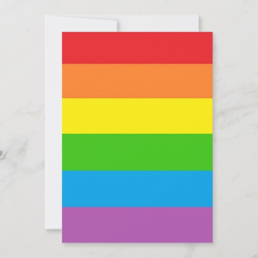 LGBTレインボー結婚式招待状 招待状 (裏面)