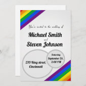 LGBTレインボー結婚式招待状 招待状 (正面/裏面)
