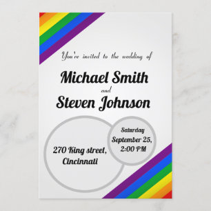 LGBTレインボー結婚式招待状 招待状