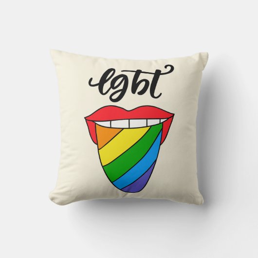 LGBTレインボー·タング クッション (正面)
