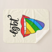 LGBTレインボー·タング シェルパブランケット (正面(横))