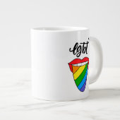 LGBTレインボー·タング ジャンボコーヒーマグカップ (正面右)
