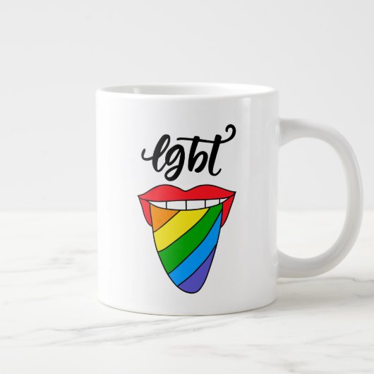 LGBTレインボー·タング ジャンボコーヒーマグカップ (右)