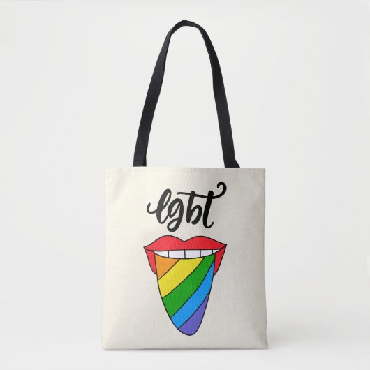 LGBTレインボー·タング トートバッグ (正面)