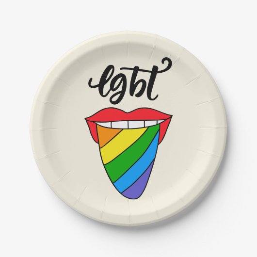 LGBTレインボー·タング ペーパープレート (正面)
