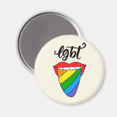 LGBTレインボー·タング マグネット (正面/裏面)
