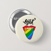 LGBTレインボー·タング 缶バッジ (正面&裏面)