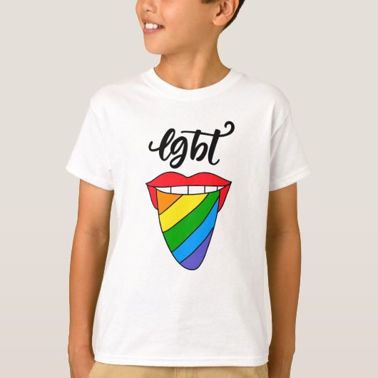 LGBTレインボー·タング Tシャツ (正面)