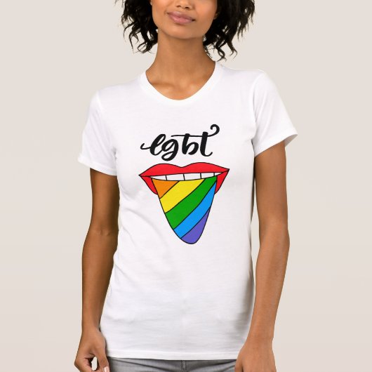 LGBTレインボー·タング Tシャツ (正面)