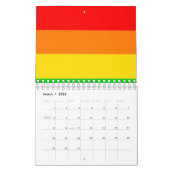 LGBTレインボー·トランスジェンダー·レインボー·フラッグ(波) カレンダー (3月 2026)