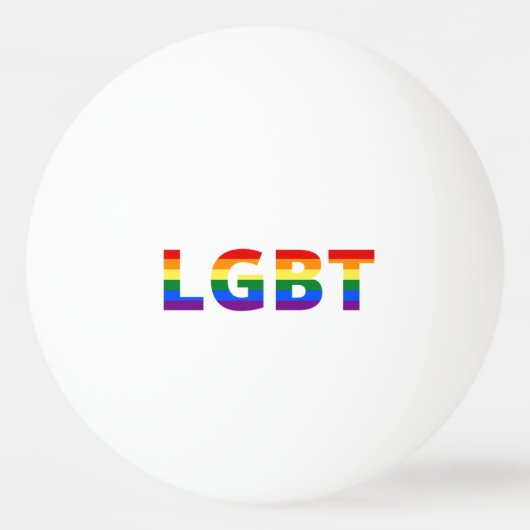 LGBTレインボー 卓球ボール (正面)