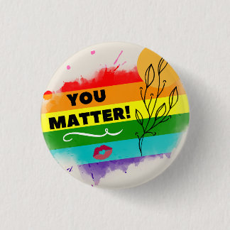 LGBTレインボー「You Matter」勇気付けられる 缶バッジ
