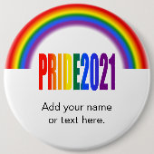 LGBTレインボーLGBTQゲイプライド2021 缶バッジ (正面)