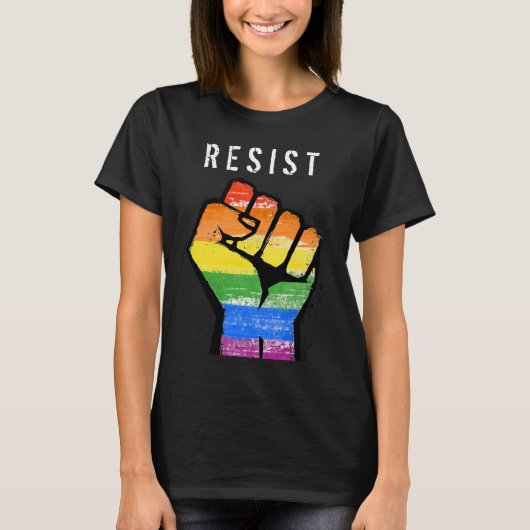 LGBTレジスタンスのこぶしTシャツ Tシャツ (正面)