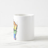 LGBTレジスタンスの拳 コーヒーマグ コーヒーマグカップ (中央)