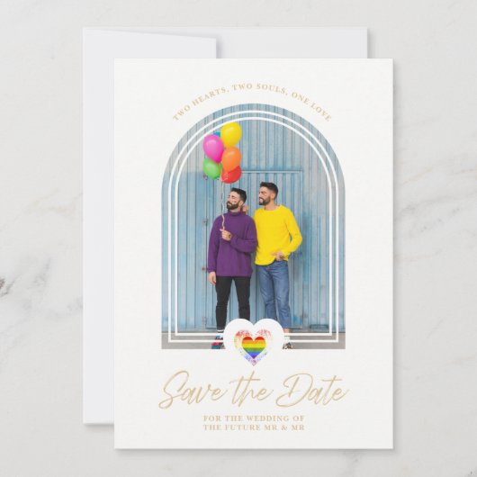 LGBTレズゲイ結婚のアーチエフェクトプライドハート (正面)