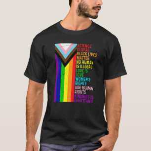Lgbtレズビアンゲイサイエンス実在はBlm愛は愛である Tシャツ
