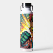 LGBTレズビアンモホークのアッパーカットポップ・アートのアート ウォーターボトル (正面)