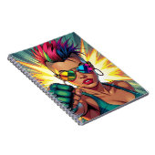 LGBTレズビアンモホークのアッパーカットポップ・アートのアート ノートブック (右側)