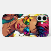 LGBTレズビアンモホークのアッパーカットポップ・アートのアート Case-Mate iPhoneケース (裏面 (横))