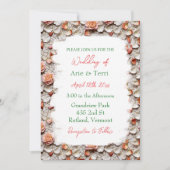 LGBTレズビアン結婚のモザイクタイルフローラ 招待状 (正面)