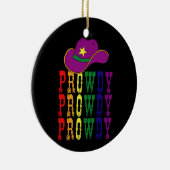 LGBTロデオカウボーイ女性のカーボーイハウディゲイウェスタン セラミックオーナメント (右)