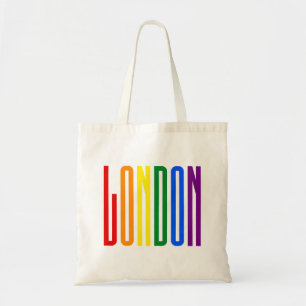LGBTロンドンゲイプライドの虹の文字LGBTQサポート トートバッグ