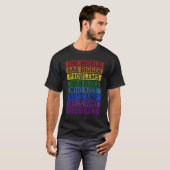LGBT世界はレズビアより大きな問題を抱えているゲイ Tシャツ (正面フル)