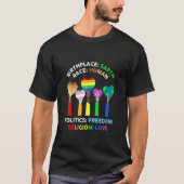 Lgbt人種の人間発祥の地の宗教愛 Tシャツ (正面)