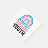 LGBT保護プライドトランスジェンダー青少年 スタンダードカクテルナプキン (角)