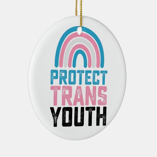 LGBT保護プライドトランスジェンダー青少年 セラミックオーナメント (右)