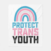 LGBT保護プライドトランスジェンダー青少年 フリースブランケット (正面)