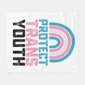 LGBT保護プライドトランスジェンダー青少年 フリースブランケット (正面(横))