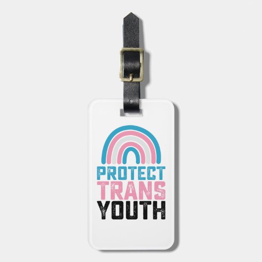 LGBT保護プライドトランスジェンダー青少年 ラゲッジタグ (正面縦)