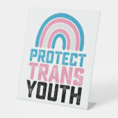 LGBT保護プライドトランスジェンダー青少年 台座サイン (正面)