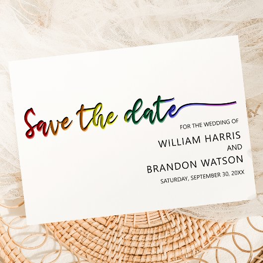 LGBT写真モダン日付を保存結婚する セーブザデート