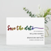 LGBT写真モダン日付を保存結婚する セーブザデート (スタンド正面)