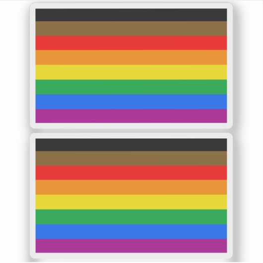 LGBT包括的プライド(有色人種のプライド) シール (正面)