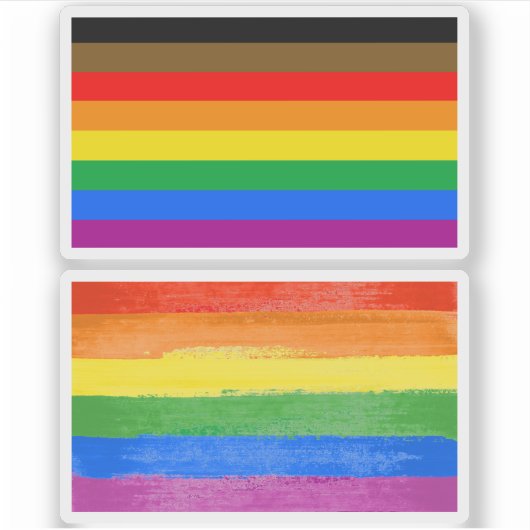 LGBT包括的プライド (有色人種のプライド) シール (正面)
