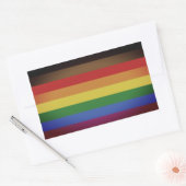 LGBT包括的プライド (有色人種のプライド) 長方形シール (封筒)