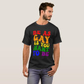 Lgbt同性愛者プライド社会運動おもしろい引用文 Tシャツ (正面フル)