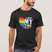 LGBT同性愛者プライド社会運動ラブマイツアンクル Tシャツ (正面)